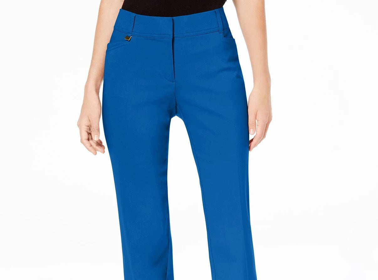 JM Collection Women's Petite Tummy-Control Curvy Fit Pants, Petite and Petite Short Blue Size 16X3