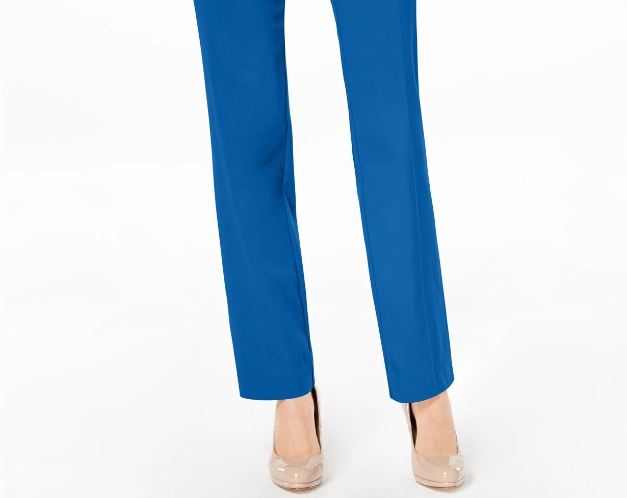 JM Collection Women's Petite Tummy-Control Curvy Fit Pants, Petite and Petite Short Blue Size 16X3