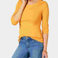Charter Club Women's Pima Cotton Long-Sleeve Top Gold Size X-Large