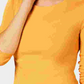 Charter Club Women's Pima Cotton Long-Sleeve Top Gold Size X-Large