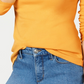 Charter Club Women's Pima Cotton Long Sleeve Top Gold Size X-Small