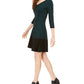 Taylor Women's Animal-Print Sweater Dress Green Size Large