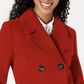 Maralyn & Me Junior's Double Breasted Peacoat Red Size Medium