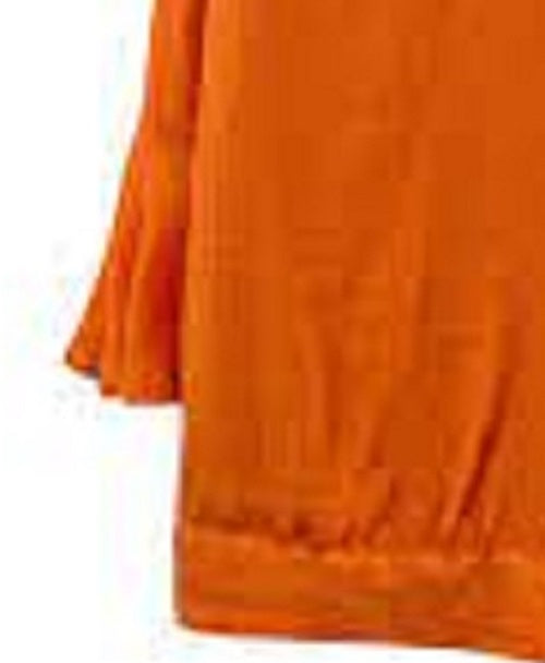 Thalia Sodi Women's Gauze One-Shoulder Tie-Hem Top Orange Size Medium