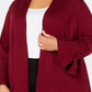 Alfani Women's Plus Tie Sleeve Cardigan Red Size 3X