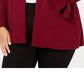 Alfani Women's Plus Tie Sleeve Cardigan Red Size 3X