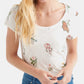 Lucky Brand Women's Butterfly Print T-Shirt White Size X-Small