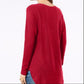 INC International Concepts Women's Shirttail Sweater Wine Size Medium