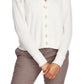 1.STATE Women's V-Neck Cardigan Sweater White