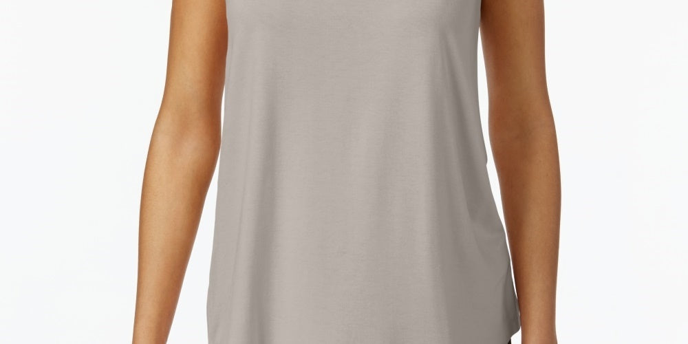 JM Collection Women's Scoop Neck Tank Top Brown Size Medium