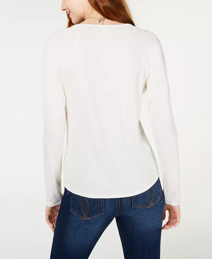 American Rag Junior's Lace Bib Top White Size X-Large