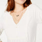 American Rag Junior's Lace Bib Top White Size X-Large