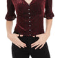 American Rag Juniors'' Burnout Velvet Top Black Size Large