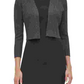 Tommy Hilfiger Women's Embellished Long Sleeve Open Cardigan Straight Leg Top Grey Size X-Large
