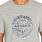 Avirex Men's Globe Print T-Shirt Grey Size Medium