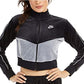 Nike Women's Sportswear Velour Colorblocked Jacket Charcoal Size Small
