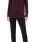 Calvin Klein Women's Button-Detail Crewneck Sweater Purple Size X-Large