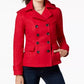 Celebrity Pink Juniors' Double-Breasted Hooded Peacoat Red Size Small