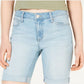 Celebrity Pink Junior's Cuffed Bermuda Shorts Blue Size 0