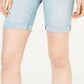 Celebrity Pink Junior's Cuffed Bermuda Shorts Blue Size 0