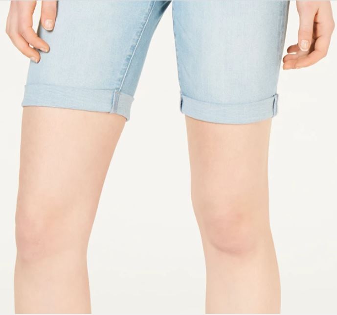 Celebrity Pink Junior's Cuffed Bermuda Shorts Blue Size 0