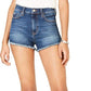 Celebrity Pink Juniors' High-Rise Mom Denim Shorts Blue Size 9