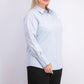 Calvin Klein Women's Plus Size Cotton Collared Shirt Blue Size 16W