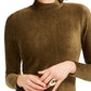 Almost Famous Junior's Corduroy Snap Bodycon Dress Green Size Large