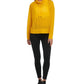 DKNY Women's Sport Mesh Funnel-Neck Top Gold Size X-Small