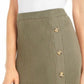 Hippie Rose Juniors' Button Sweater Skirt Green Size X-Small