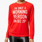 Rebellious One Juniors' Morning Person Graphic Top Red Size Large