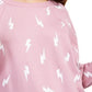 Rebellious One Juniors' Lightning Metallic Graphic Sweatshirt Pink Size Small