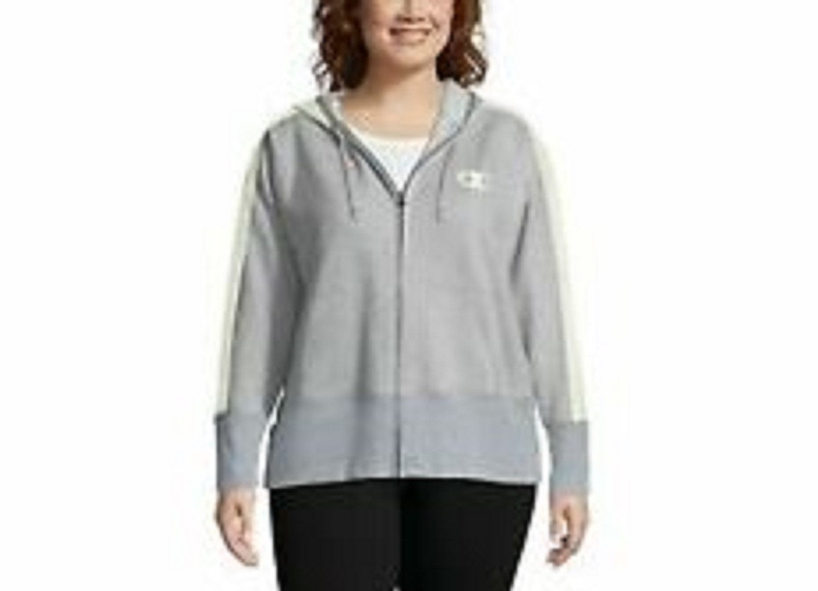 Champion Women's Heritage Herringbone Zip Hoodie Gray Size Extra Large