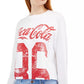 Love Tribe Juniors' Cotton Coca-Cola Graphic Top White Size X-Large