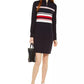 Tommy Hilfiger Women's Quarter Zip Sweater Dress Blue Size Large