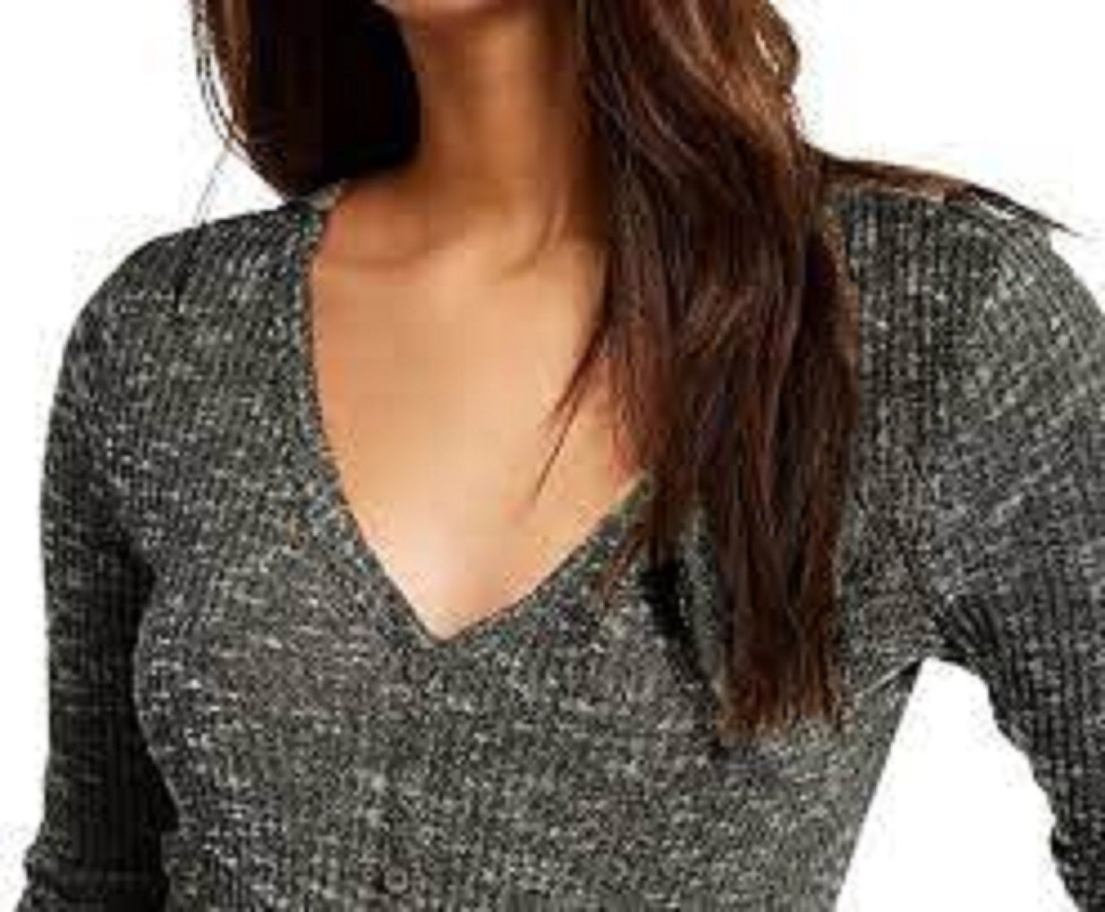 Crave Fame Juniors' Cozy Rib-Knit Top Black Size Extra Large