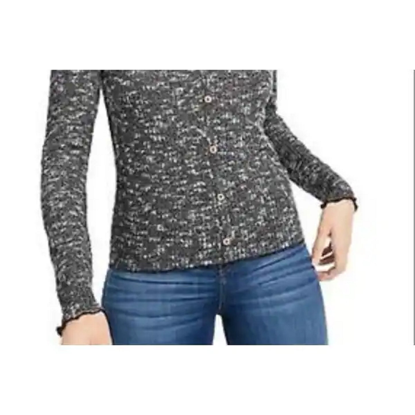Crave Fame Juniors' Cozy Rib-Knit Top Black Size Extra Large