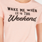 Hybrid Junior's Weekend Graphic T-Shirt Orange Size Small