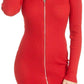 Planet Gold Women's Long Sleeve V Neck Short Sheath Cocktail Dress Red Size Medium