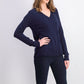 Planet Gold Junior's V Neck Sweater Navy Size Medium
