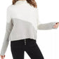 Planet Gold Junior's Diagonal Colorblocked Sweater White Size Large