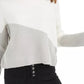 Planet Gold Junior's Diagonal Colorblocked Sweater White Size Large