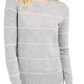 Michael Kors Women's Tinsel Striped Sweater Grey Size Large