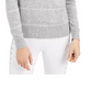 Michael Kors Women's Tinsel Striped Sweater Grey Size Large