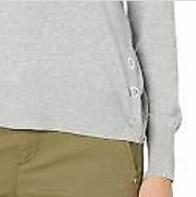 MICHAEL Michael Kors Women's Snap Hem Sweater Grey Size X-Large