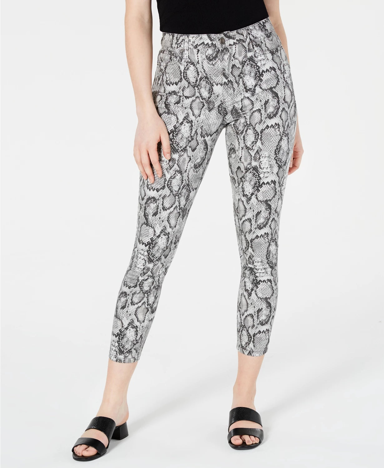 Tinseltown Juniors' Printed Skinny Jeans Gray Size 7