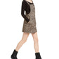 TINSELTOWN Juniors' Printed Button-Front Denim Skirtall Brown Size Large