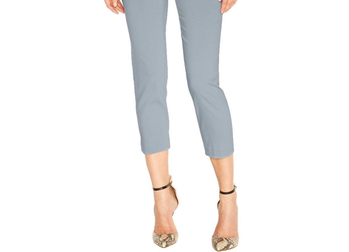Alfani Women's Tummy-Control Pull-On Capri Pants Gray Size 12
