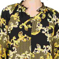 NY Collection Women's Petite Printed High-Low Top Gold Size Petite Small