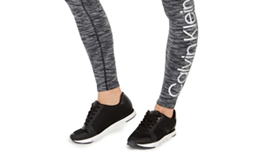 Calvin Klein Women's Cold Gear Fleece Lined High Waist Leggings Grey Size Large